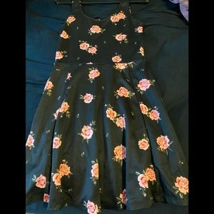 H&M Black floral dress